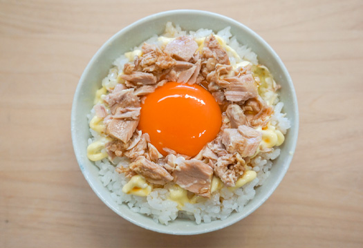 ツナマヨおにぎりみたいでおいしい〜！ だし醤油×ツナ×マヨネーズ