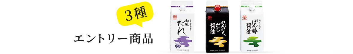 3種 エントリー商品